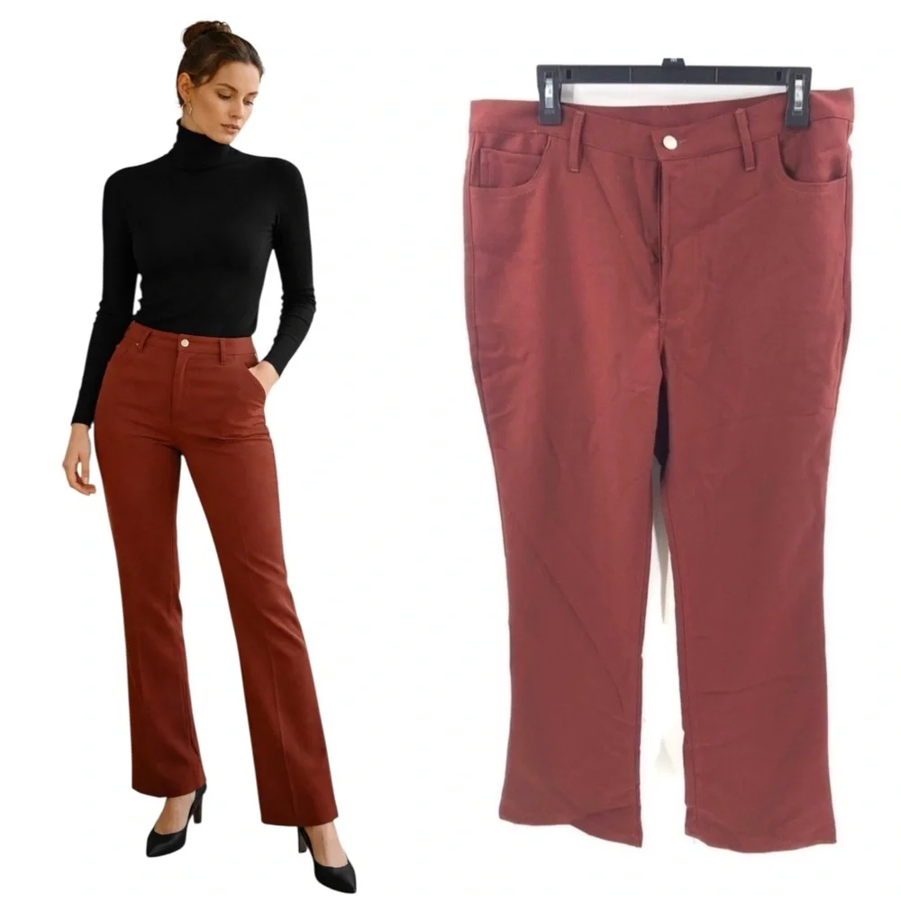 Maison Margiela Pants Women IT44 US XL High Rise Bootcut Old Money Quiet Luxury